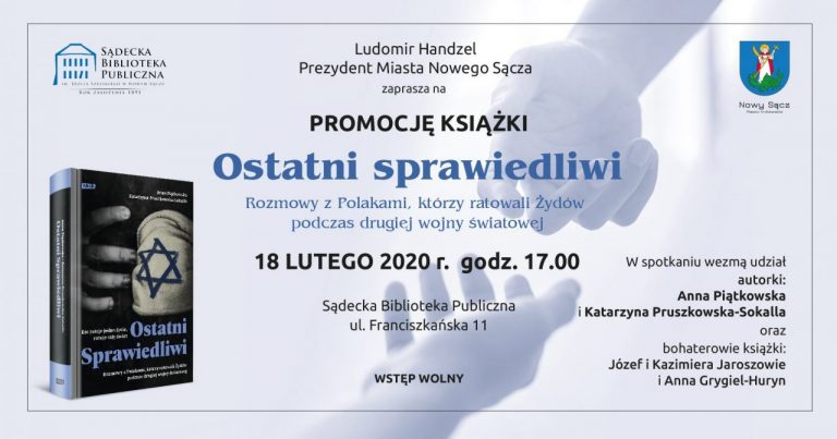 18 lutego, Nowy Sącz: promocja ksiązki  „Ostatni sprawiedliwi”