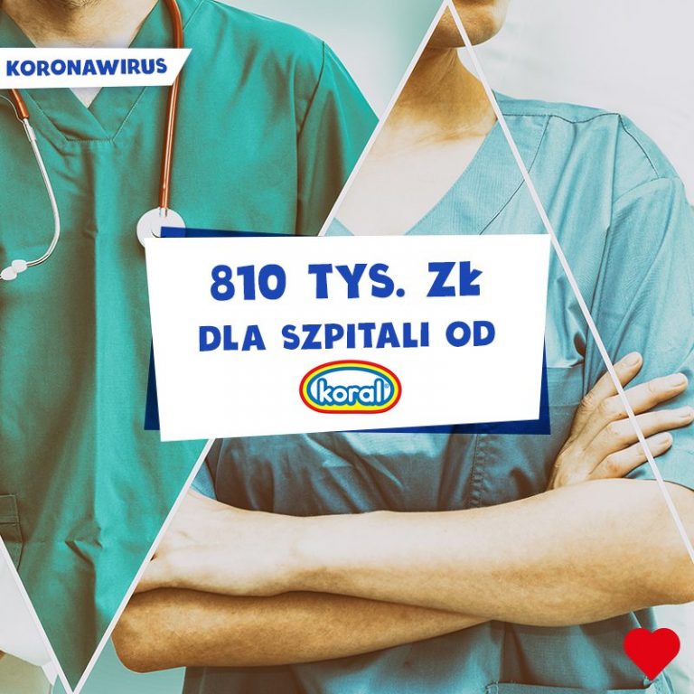 Firma Koral przekazuje 810 tysięcy na walkę z epidemią