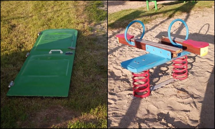 Wandale zniszczyli plac rekreacyjny w Nowym Sączu. Radny oferuje 1000 zł za pomoc w ujęciu sprawców