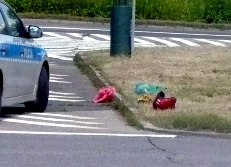 Nowy Sącz, ul. I Brygady:  znów wypadek na rondzie