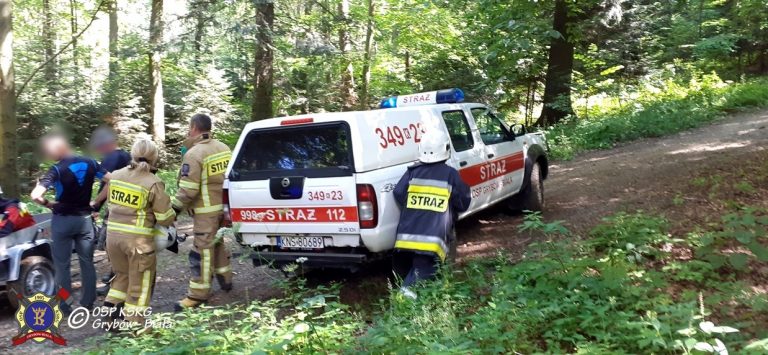 Wypadek paralotniarza na zboczu Góry Chełm