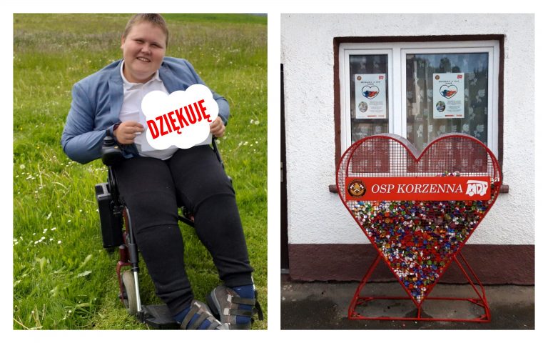 Korzenna: Zapełniają serce zakrętkami, by wesprzeć 15-letniego Kubę w walce z chorobą