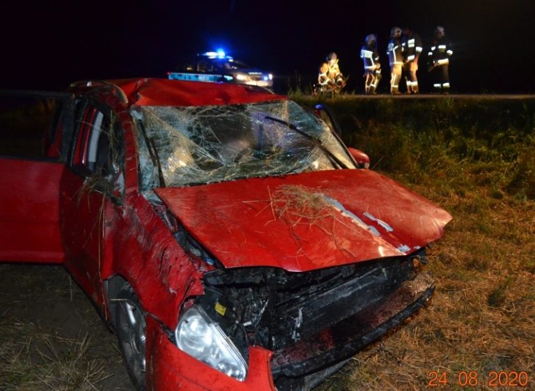 Tymbark: Pasażerki osobówki w szpitalu. Jedną transportowano śmigłowcem LPR. Kierowca był nietrzeźwy