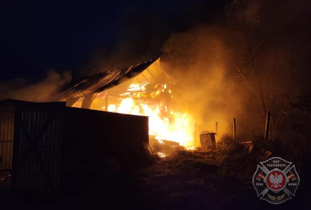 Skrzętla-Rojówka: pożar strawił budynek gospodarczy i dom [ZDJĘCIA]