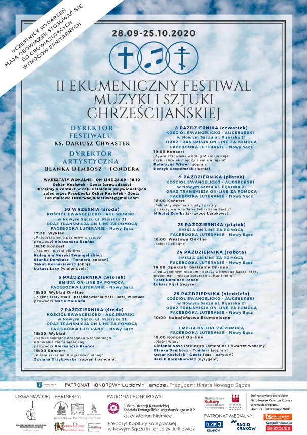 Już wkrótce II Ekumeniczny Festiwal Muzyki i Sztuki Chrześcijańskiej w Nowym Sączu