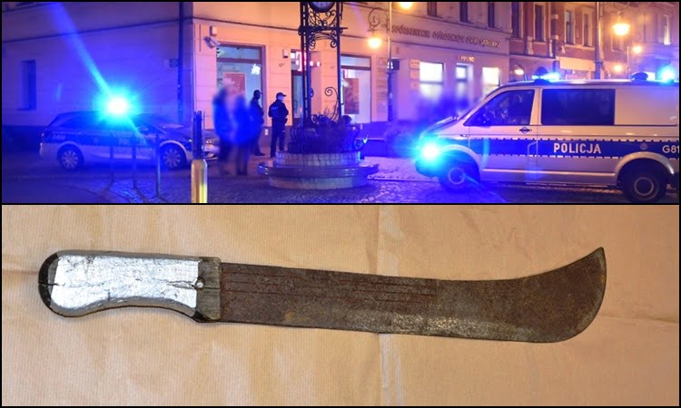 41-latek biegł po centrum miasta z maczetą. Celem był sąsiad