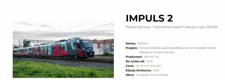 Pojazd NEWAGu laureatem prestiżowej nagrody