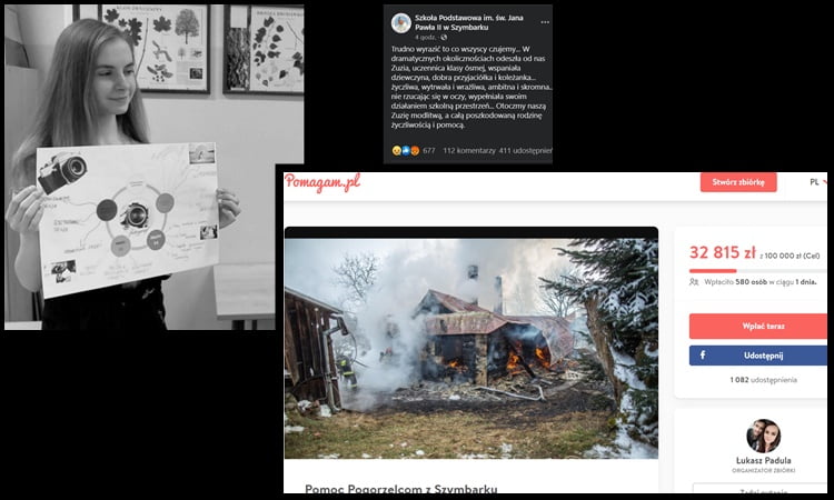 Stracili dach nad głową i ukochaną Zuzię. Ruszyła zbiórka dla pogorzelców z Szymbarku
