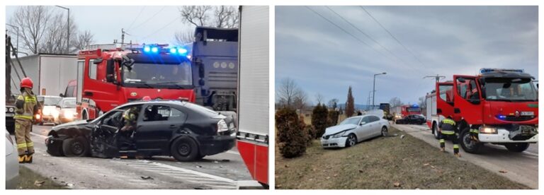 Wypadek na obwodnicy Nowego Sącza