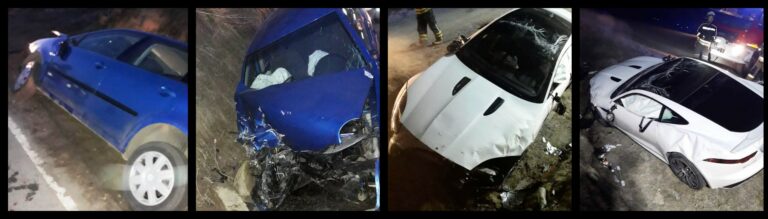 Olszana, Stary Sącz. Volkswagen i Jaguar zakończyły podróże w rowie. Jedźcie ostrożnie!