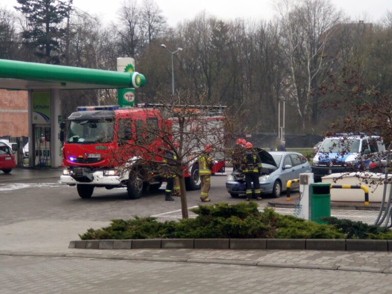 Z ostatniej chwili. Strażacka interwencja przy stacji paliw na Prażmowskiego