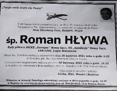 Odszedł Roman Hływa, piłkarz – legenda