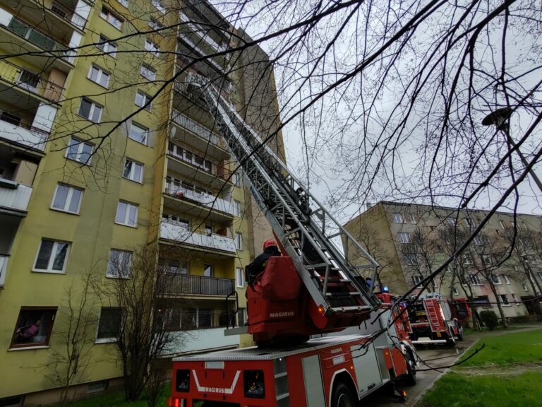 Nowy Sącz. Strażacy gasili pożary na balkonach