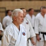 trening karate Shorin- ryu pod przewodnictwem mistrza Kenyu Chinen