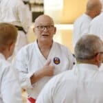 trening karate Shorin- ryu pod przewodnictwem mistrza Kenyu Chinen