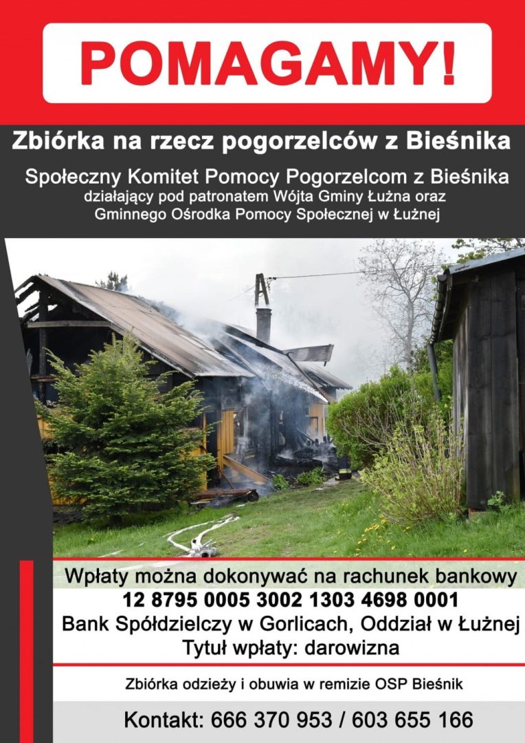 Pomoc dla pogorzelców z Bieśnika 