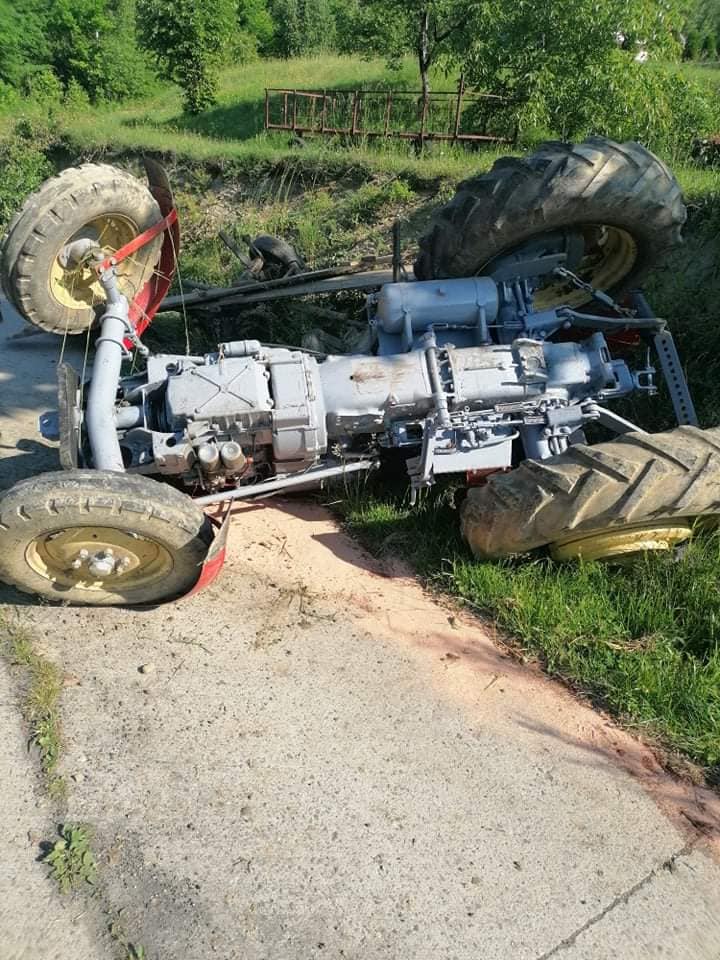 Krużlowa Niżna wypadek traktora