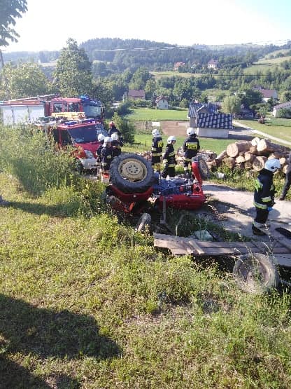 Krużlowa Niżna wypadek traktora