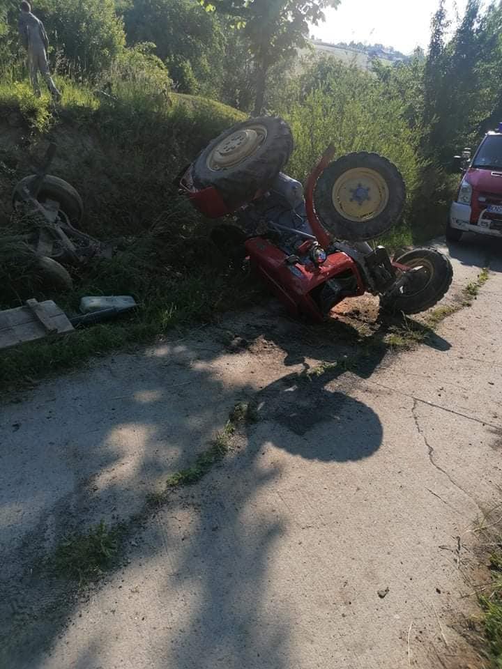 Krużlowa Niżna wypadek traktora