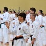 trening karate Shorin- ryu pod przewodnictwem mistrza Kenyu Chinen