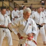 trening karate Shorin- ryu pod przewodnictwem mistrza Kenyu Chinen