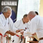 trening karate Shorin- ryu pod przewodnictwem mistrza Kenyu Chinen