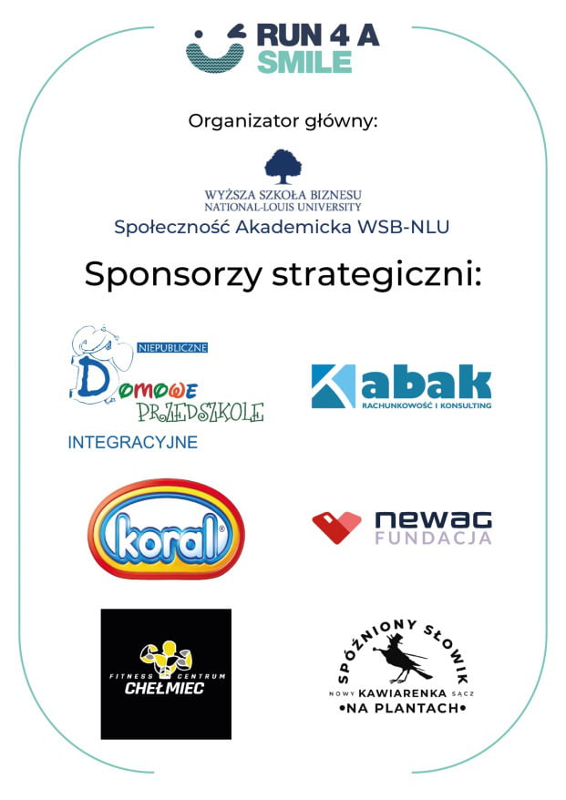 Run 4 a smile sponsorzy strategiczni