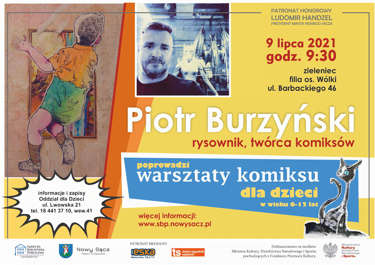 warsztaty komiksu w Nowym Sączu odbędą się 9 lipca 2021 roku