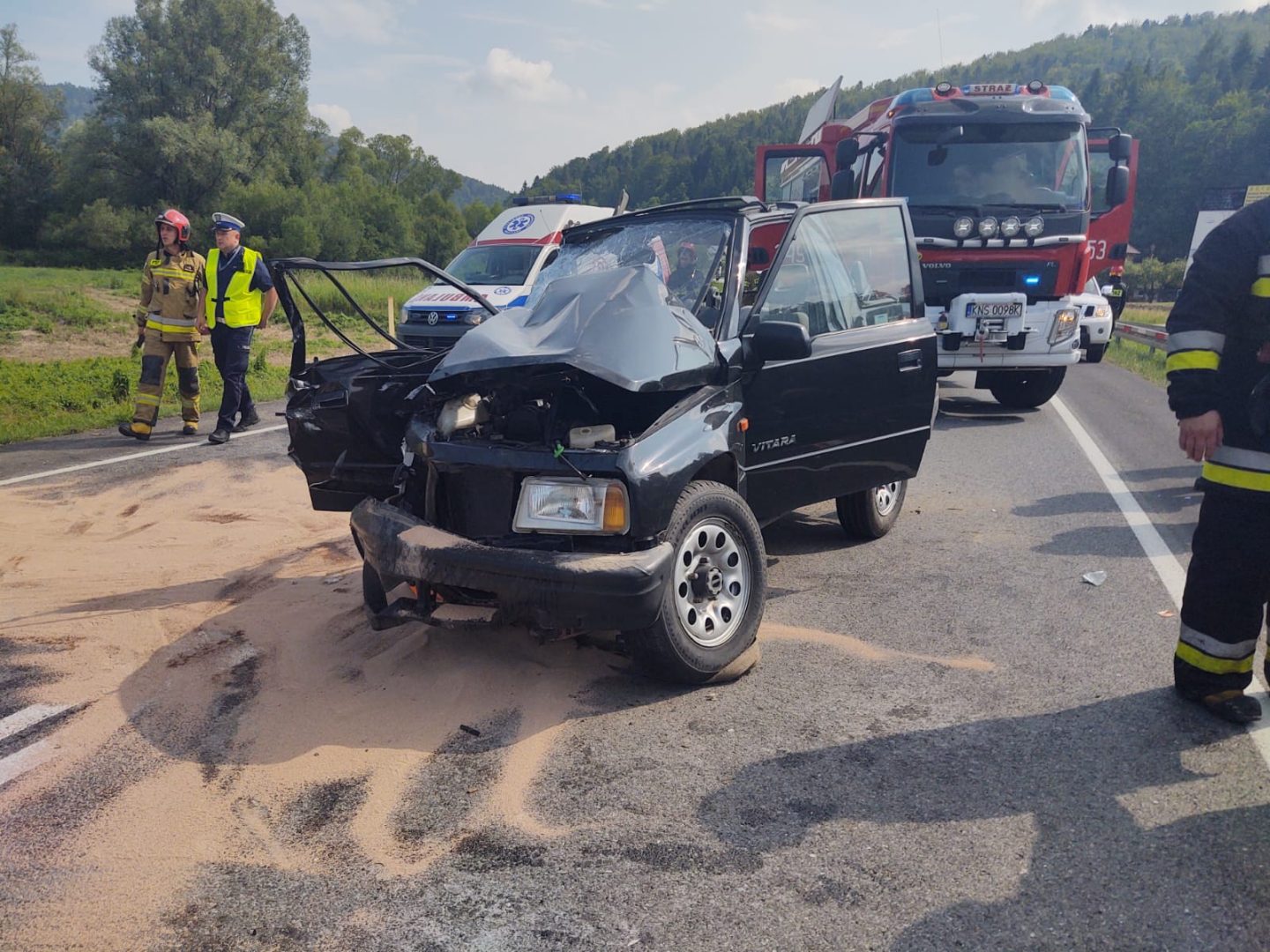 Wypadek w Witowicach na DK 75
