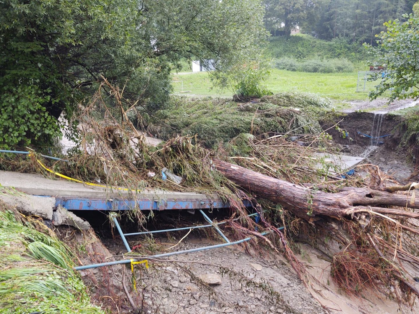 Powódź Nowy Sącz, Łącko
