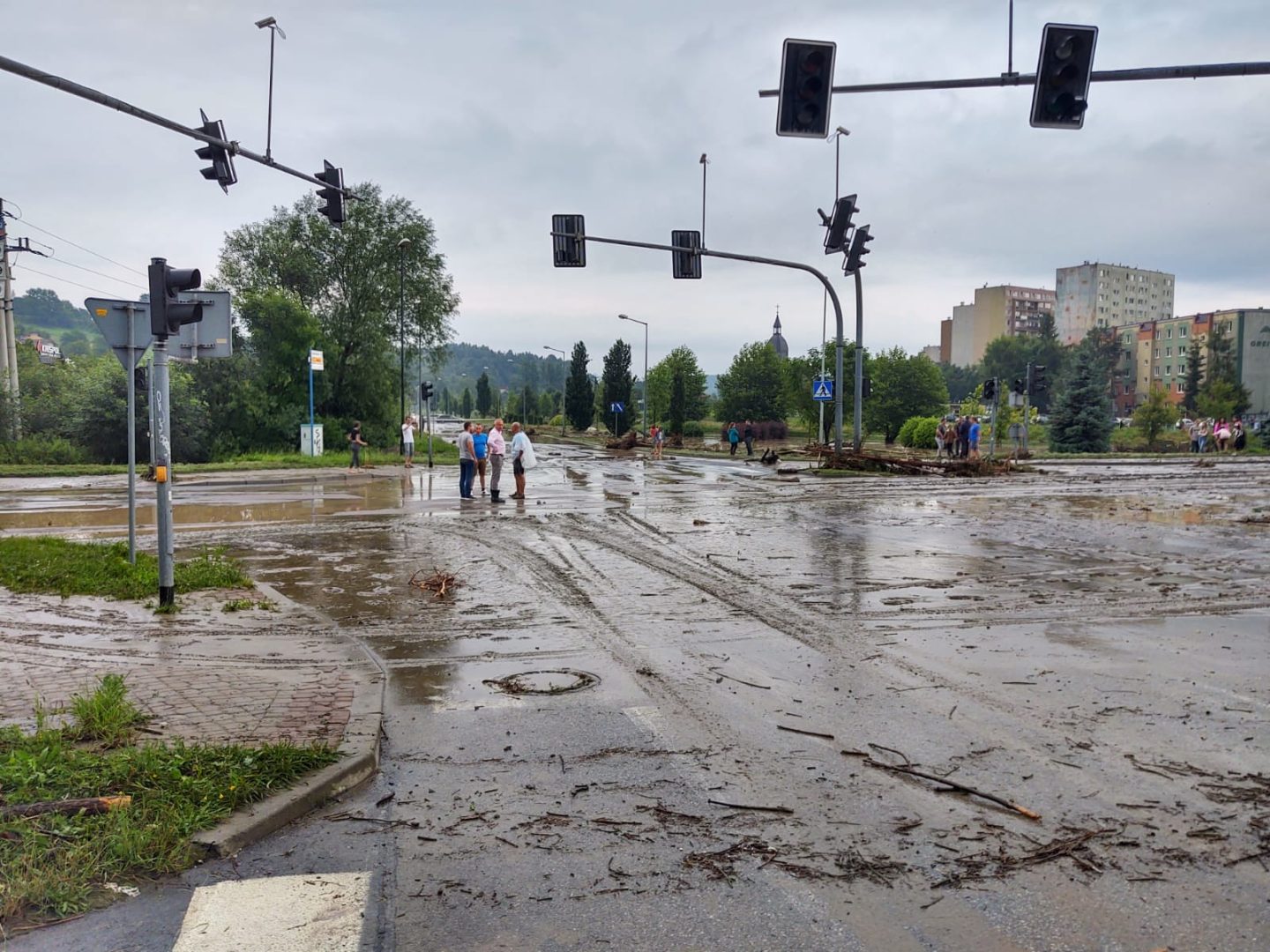 Powódź Nowy Sącz, Łącko