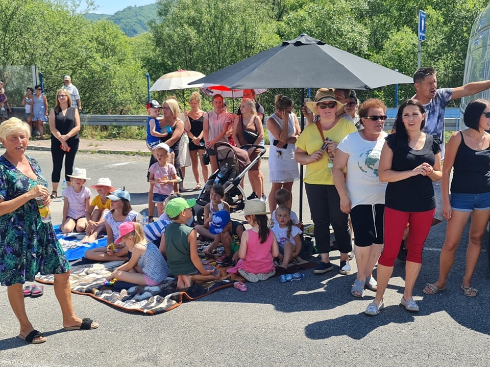Protest w Leluchowie
