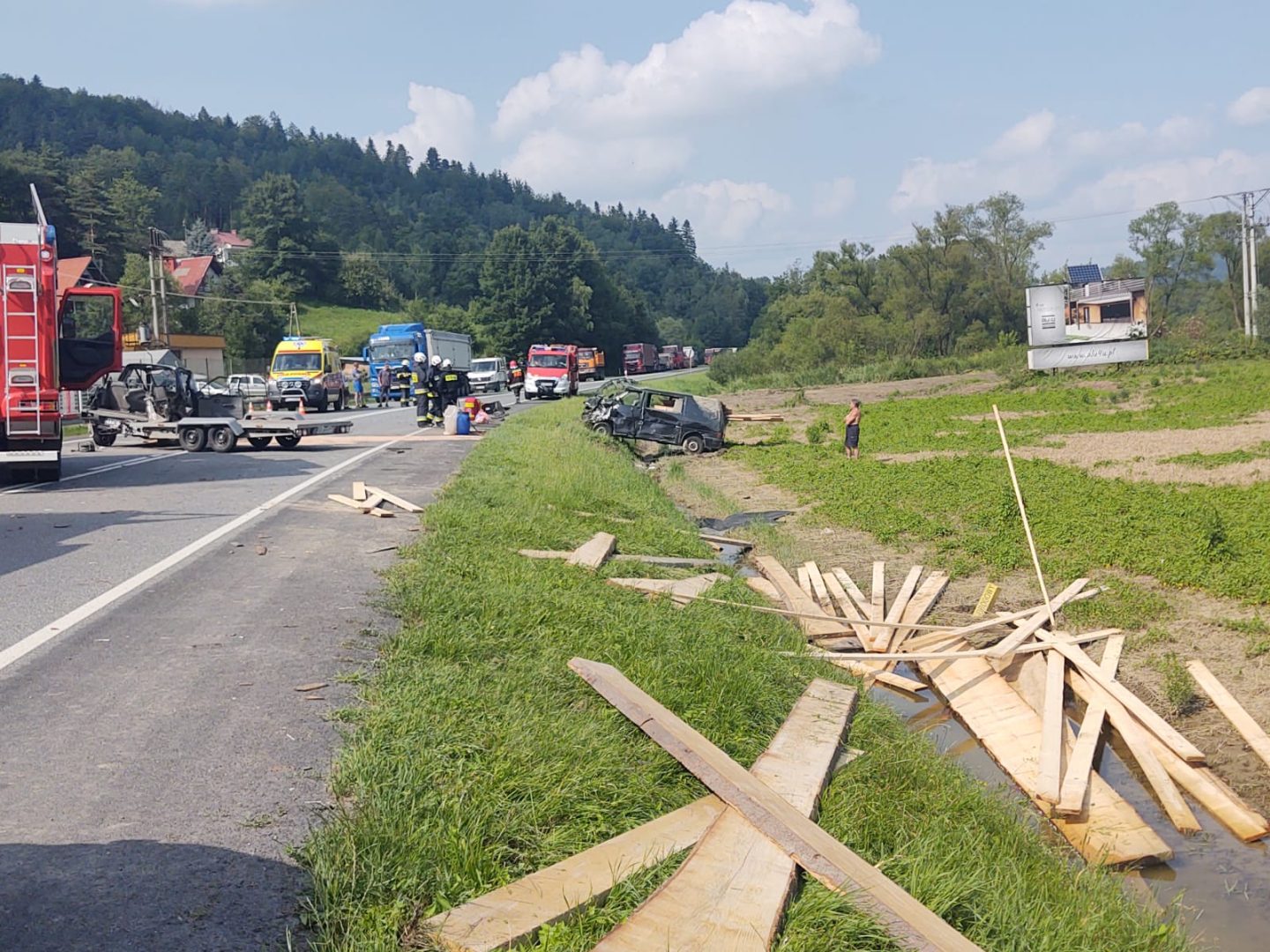 Wypadek w Witowicach na DK 75