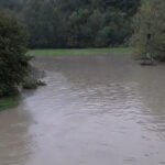 Powódź w Nowym Sączu. Potok Łubinka
