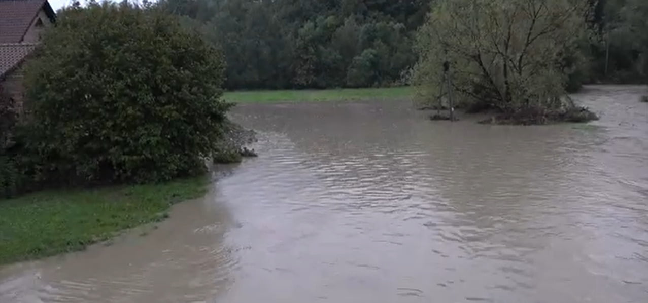 Powódź w Nowym Sączu. Potok Łubinka