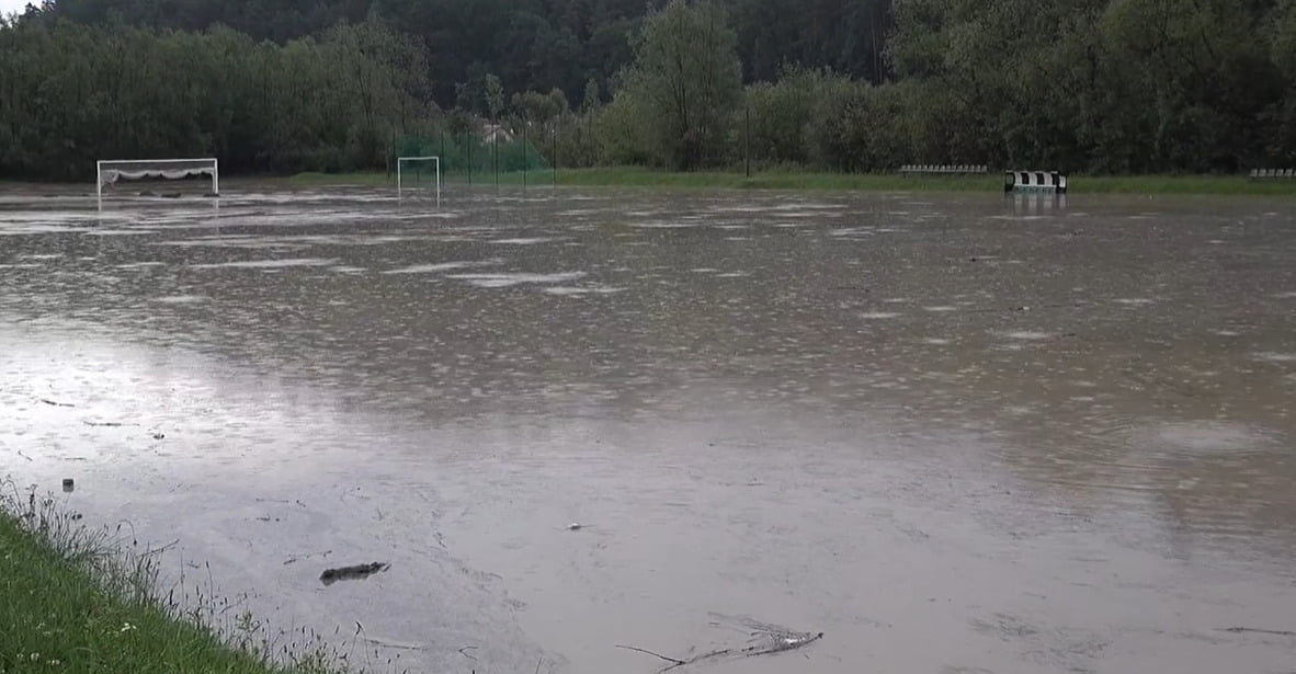 Powódź w Nowym Sączu. Potok Łubinka