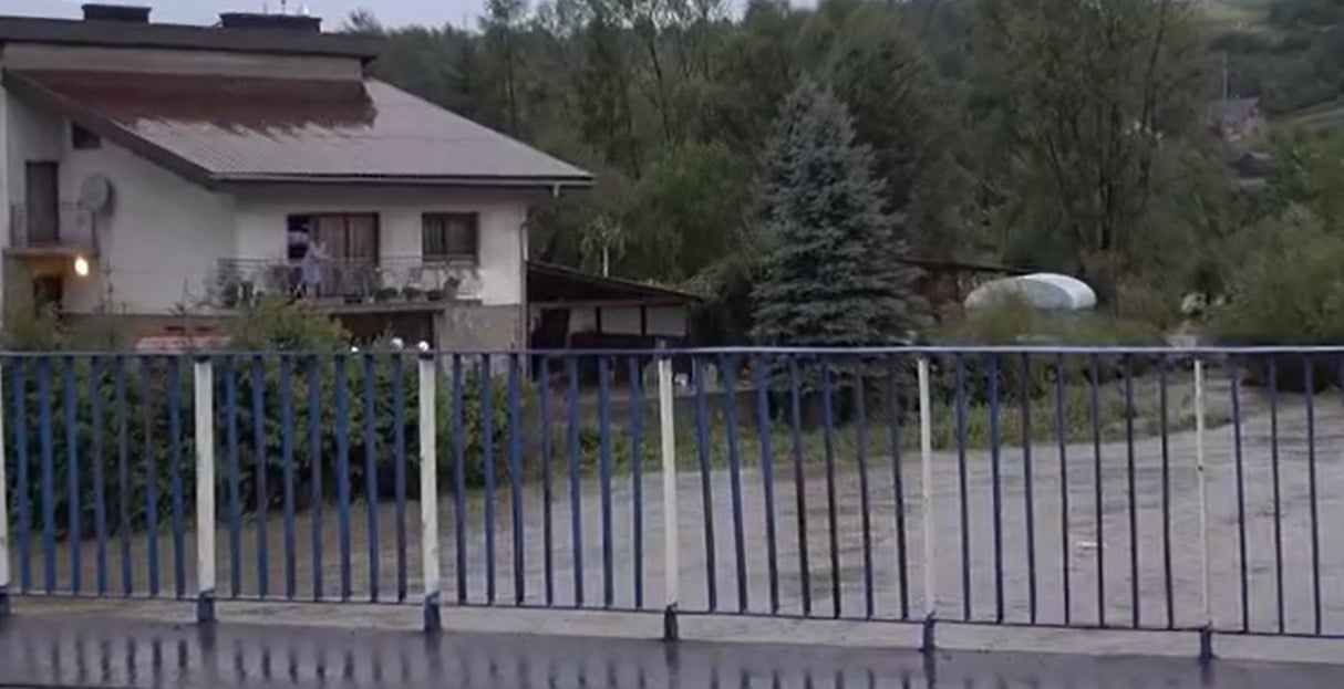 Powódź w Nowym Sączu. Potok Łubinka
