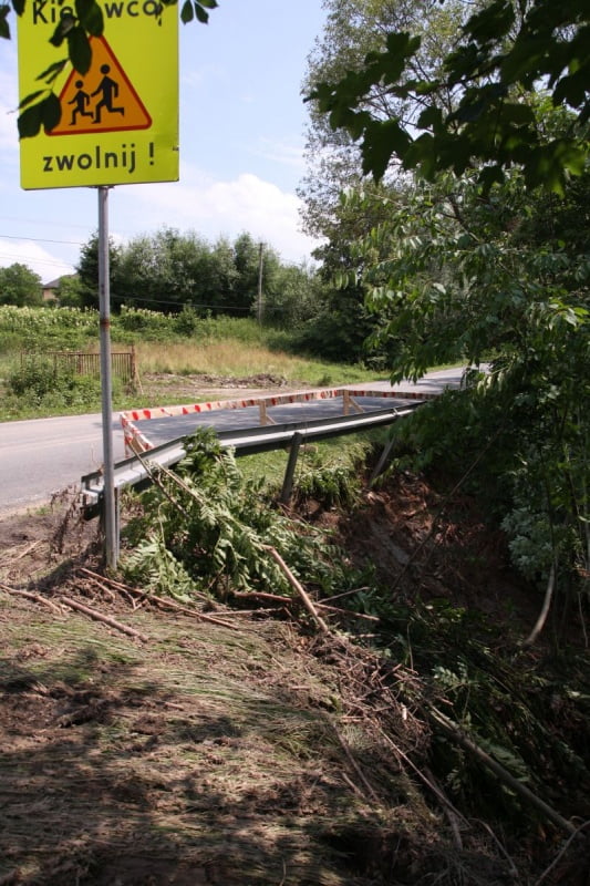 Nawałnice i powódź w gminie Korzenna