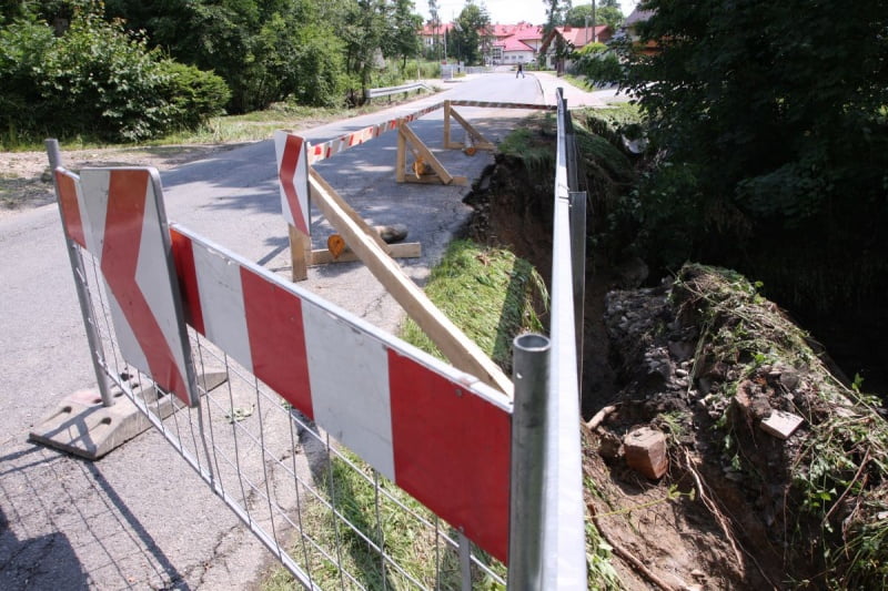Nawałnice i powódź w gminie Korzenna