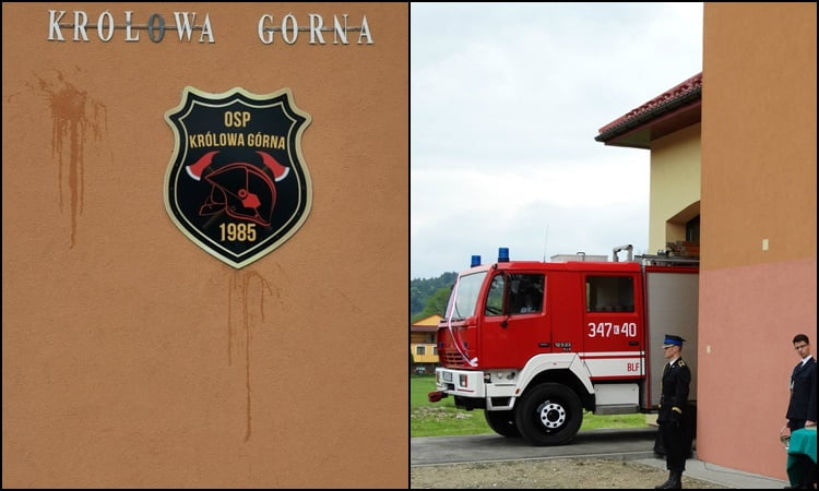 Głupota nie zna granic. Obrzucili remizę strażacką jajkami
