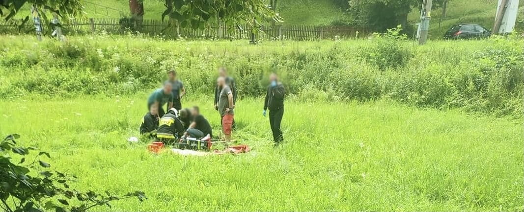 Wypadek motocyklisty w Żegiestowie