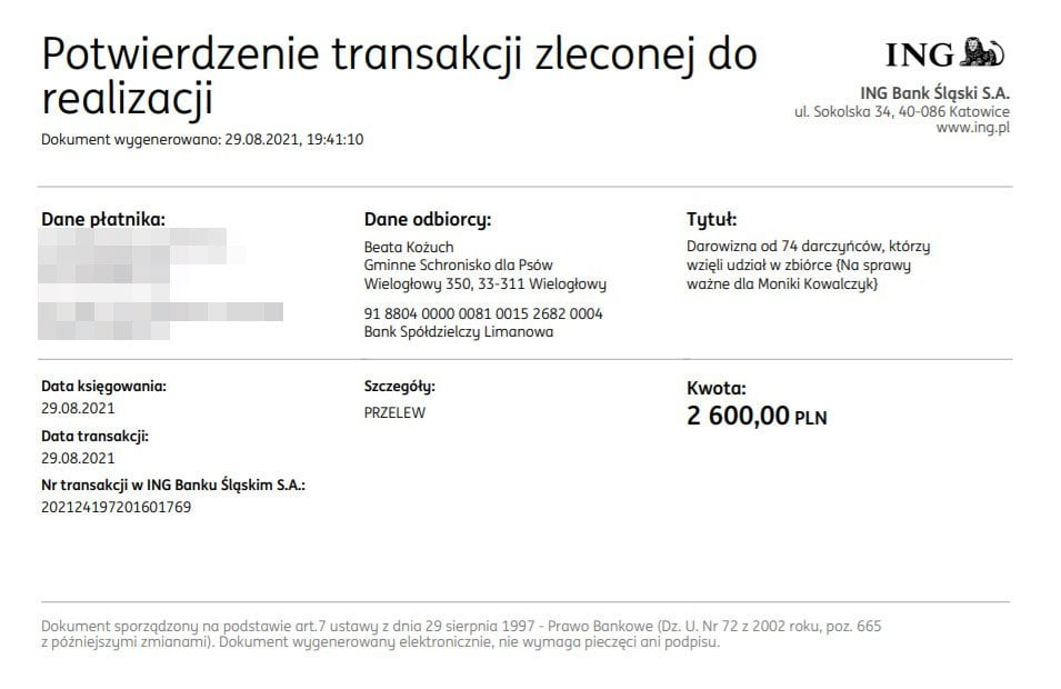 Monika Kowalczyk, Nowy Sącz, Trzetrzewina, pożegnanie