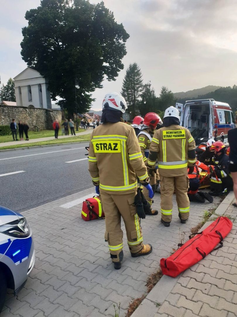 Muszyna - zderzenie motocykla z samochodem osobowym