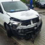 Zderzenie dwóch samochodów na ulicy Jana Pawła II w Nowym Sączu