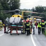Wypadek autobusu i Toyoty w Witowicach Górnych. Nie żyje 48-latek i 51-latek, LPR