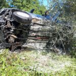 Naszacowice - samochód wypadł z drogi