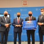 Przekazanie symbolicznych czeków dla samorządowców - 23.09.2021