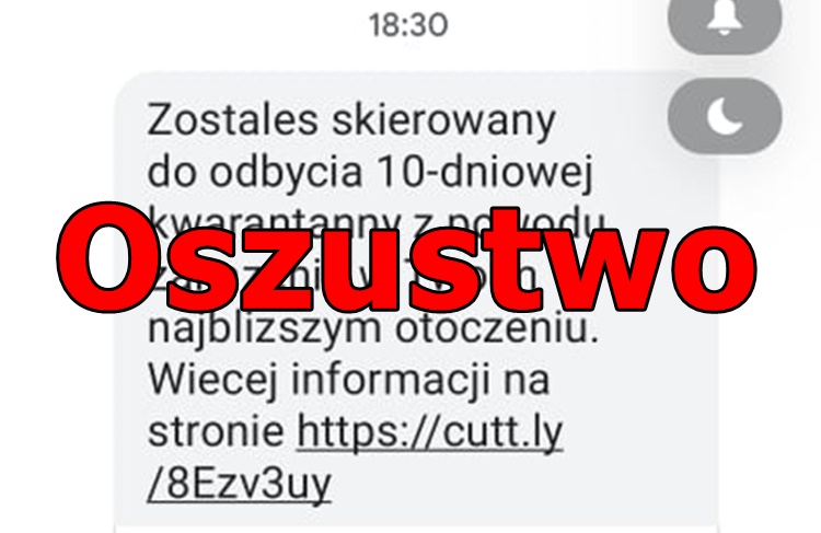 Mieszkańcy regionu masowo otrzymują SMS o skierowaniu na kwarantannę. To kolejne oszustwo