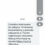 fake sms, kwarantanna