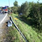 Naszacowice - samochód wypadł z drogi